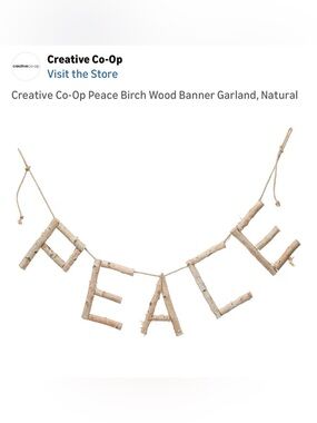 Creative Co-Op Birch Wood banner